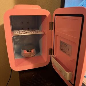 Pink Mini Fridge with Shelf